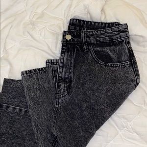 Black washed jeans